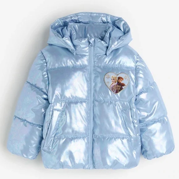 H&M Disney Frozen Puffer Coat - Picture 1 of 6